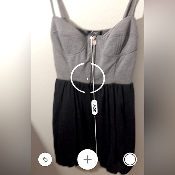 Forever 21 Gray & Black Bustier Mini Dress! Size Medium. - Picture 4 of 7